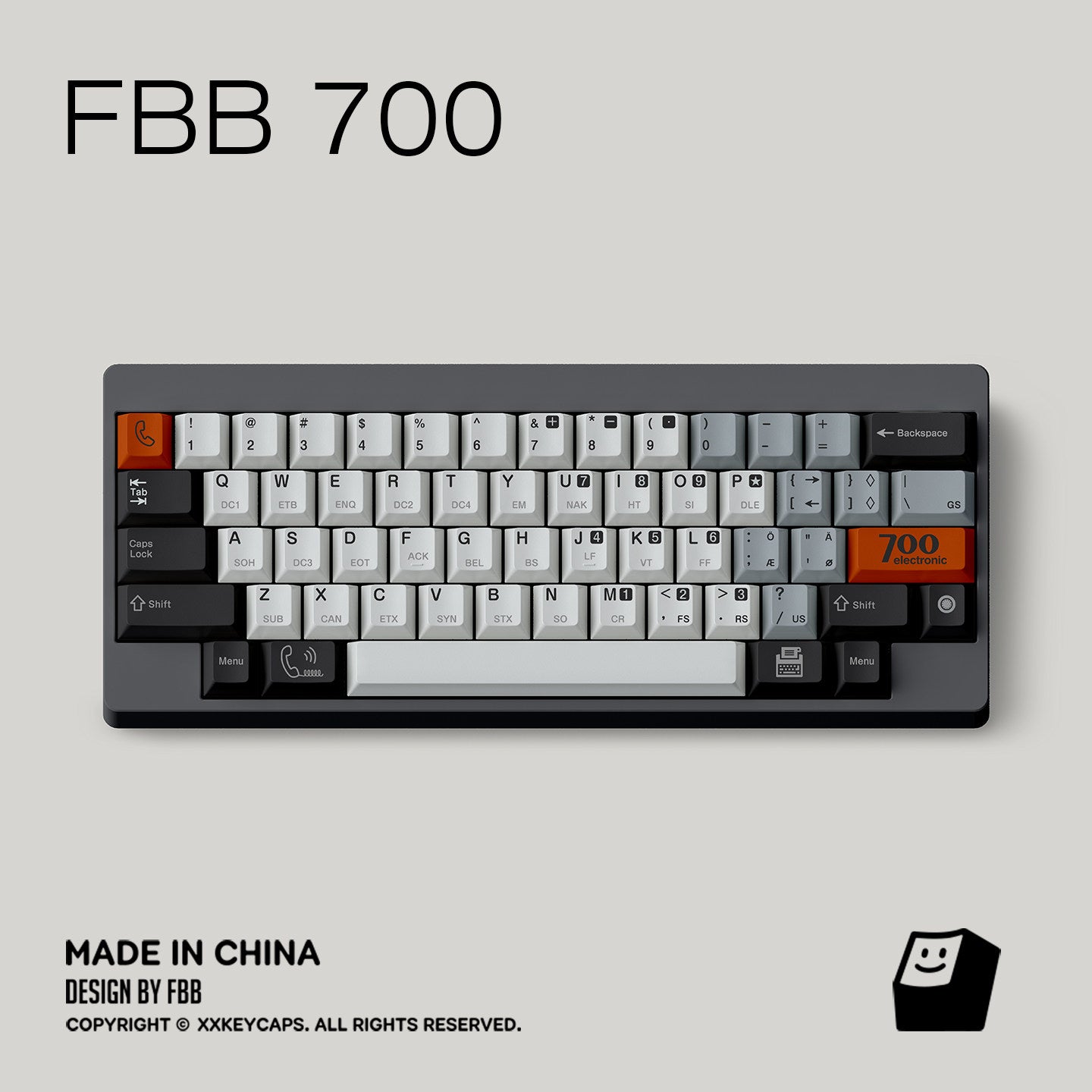"Retro 700" Terminal PBT Dye-Sub Keycap Set (Original Design)