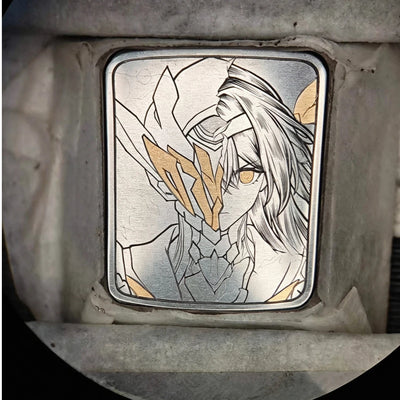"Firefly / SAM: Dual Resonance" Hand-Engraved Titanium Artisan Keycap – 24K Gold Inlay & Side Emblem (Honkai: Star Rail)