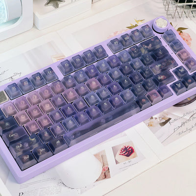 "Future Postcard" Frosted Translucent PC Keycap Set (Cherry Profile / 120 Keys)