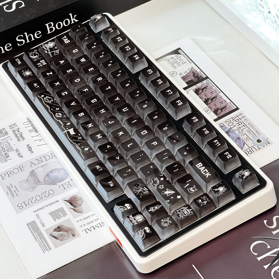 "Future Postcard" Frosted Translucent PC Keycap Set (Cherry Profile / 120 Keys)
