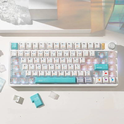 "Graphic Designer" Frosted Translucent PC & PBT Keycap Set (Cherry Profile / 169 Keys)