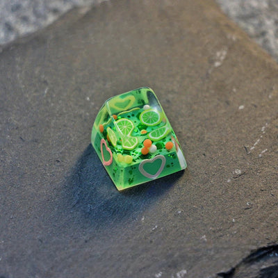 "Lime Soda" Translucent Resin SA Profile 1u Artisan Keycap