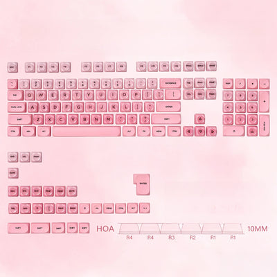 "Lipstick Palette" Translucent HOA Profile PBT & PC Keycap Set