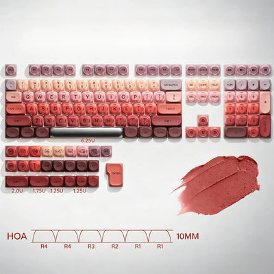 "Lipstick Palette" Translucent HOA Profile PBT & PC Keycap Set