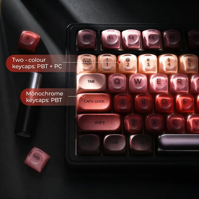 "Lipstick Palette" Translucent HOA Profile PBT & PC Keycap Set