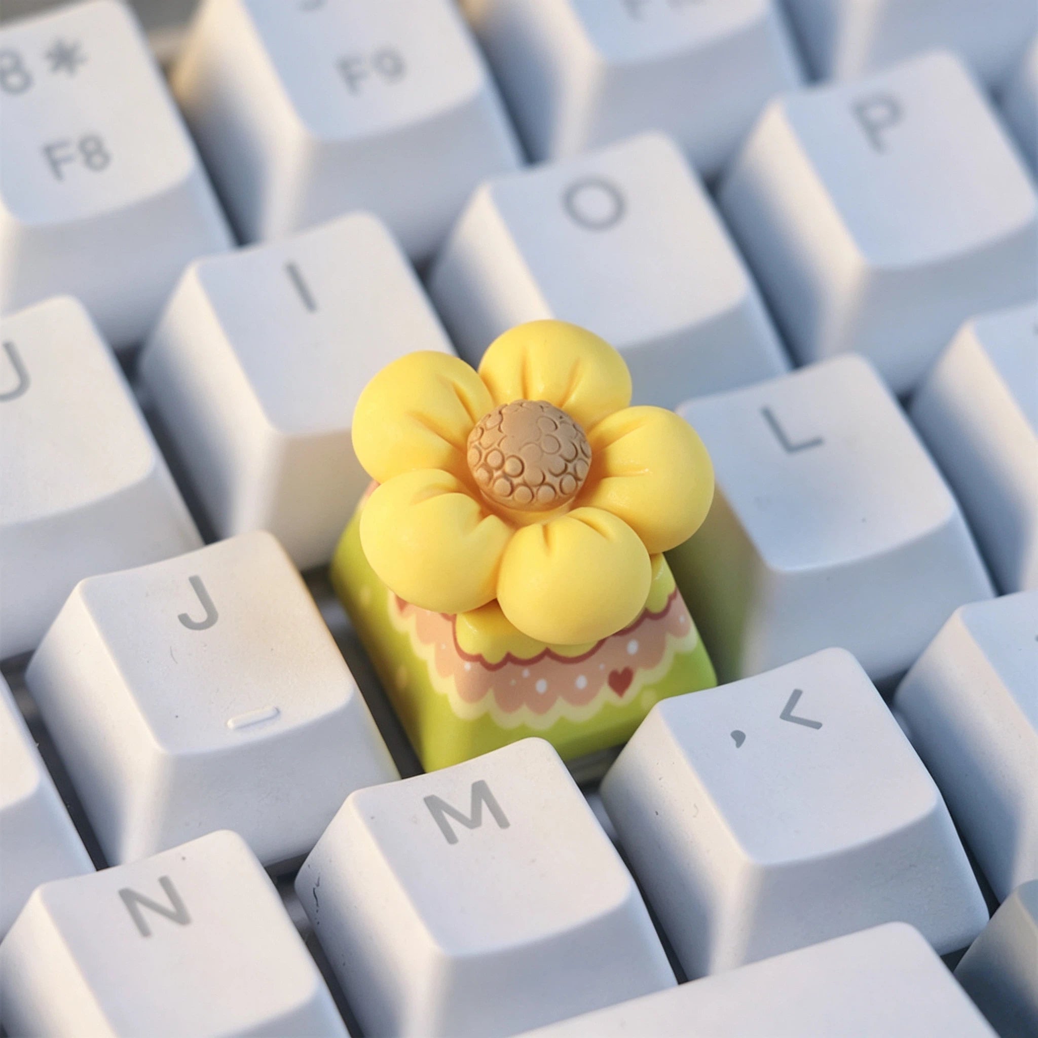 "Little Yellow Flower" 3D Artisan 1u Keycap