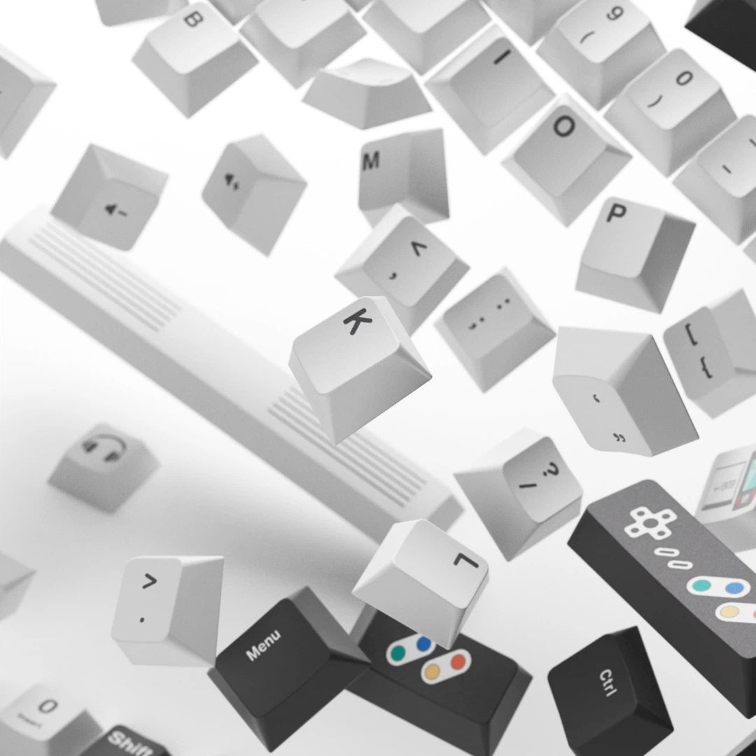 "PixelGo" Retro Console PBT Keycap Set (Cherry Profile)