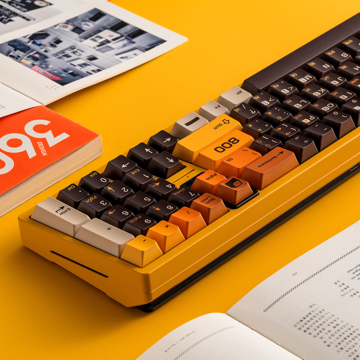 "Retro 800" Cherry Profile 1.7mm Thick PBT Dye-Sub Keycap Set (145 Keys)