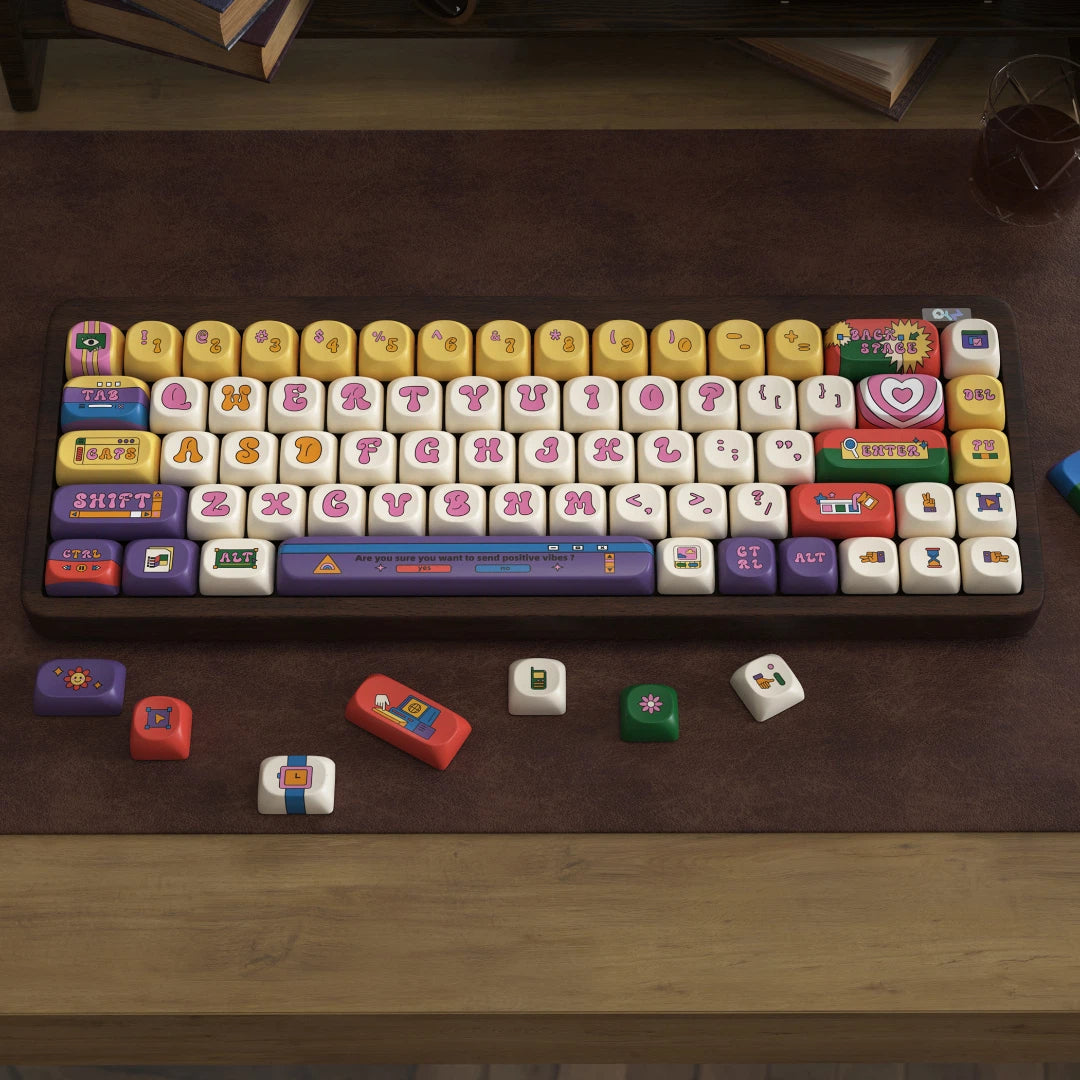 "Retro Round" PBT Keycap Set (Cherry & SOA Profiles)