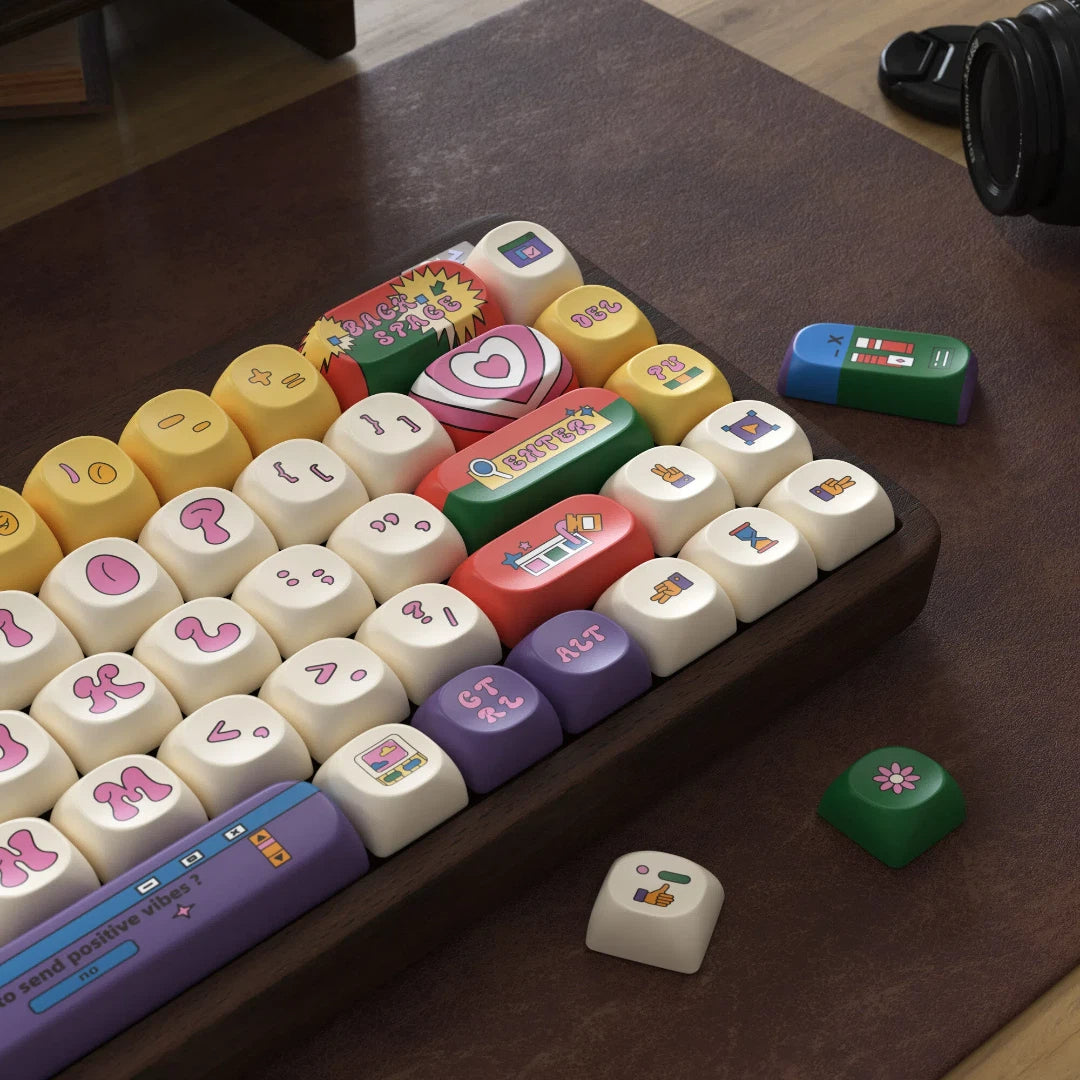 "Retro Round" PBT Keycap Set (Cherry & SOA Profiles)