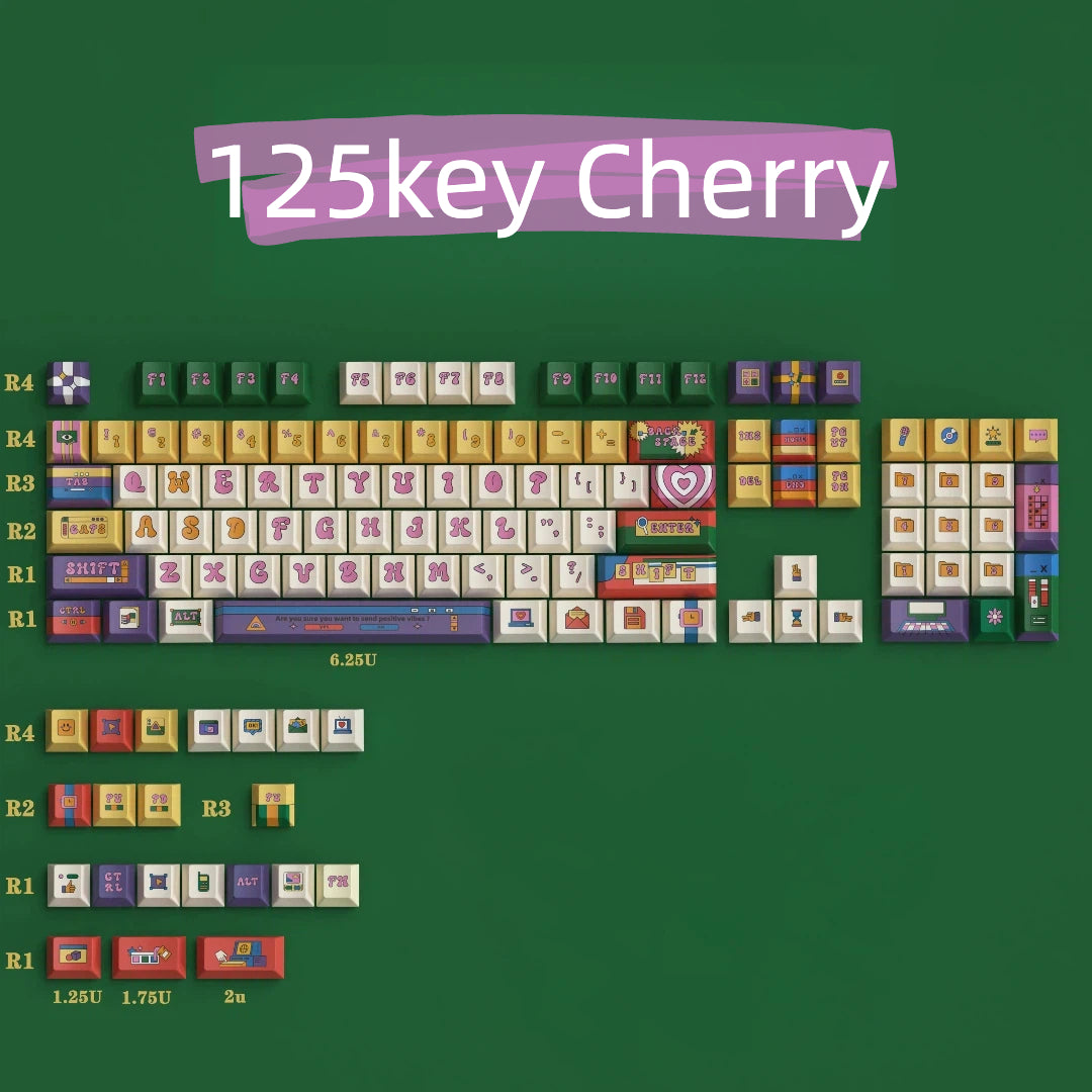 "Retro Round" PBT Keycap Set (Cherry & SOA Profiles)