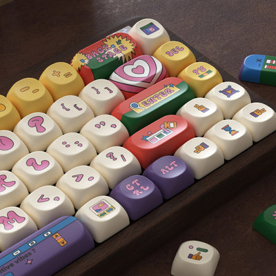 "Retro Round" PBT Keycap Set (Cherry & SOA Profiles)