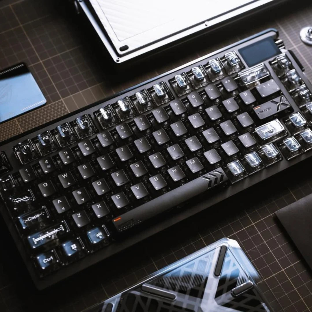 "Shadow Clear 2.0" Cherry Profile PBT+PC Hybrid Shine-Through Keycap Set (123 Keys)