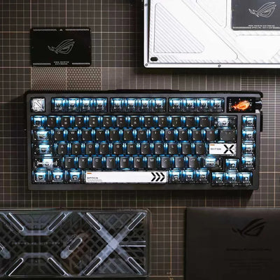 "Shadow Clear 2.0" Cherry Profile PBT+PC Hybrid Shine-Through Keycap Set (123 Keys)