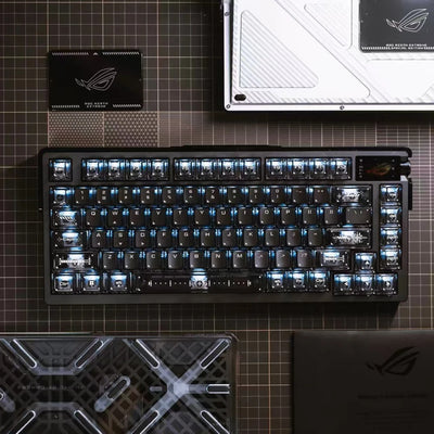 "Shadow Clear 2.0" Cherry Profile PBT+PC Hybrid Shine-Through Keycap Set (123 Keys)