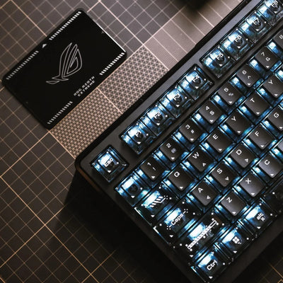 "Shadow Clear 2.0" Cherry Profile PBT+PC Hybrid Shine-Through Keycap Set (123 Keys)