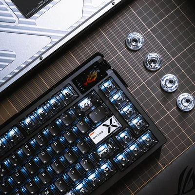 "Shadow Clear 2.0" Cherry Profile PBT+PC Hybrid Shine-Through Keycap Set (123 Keys)