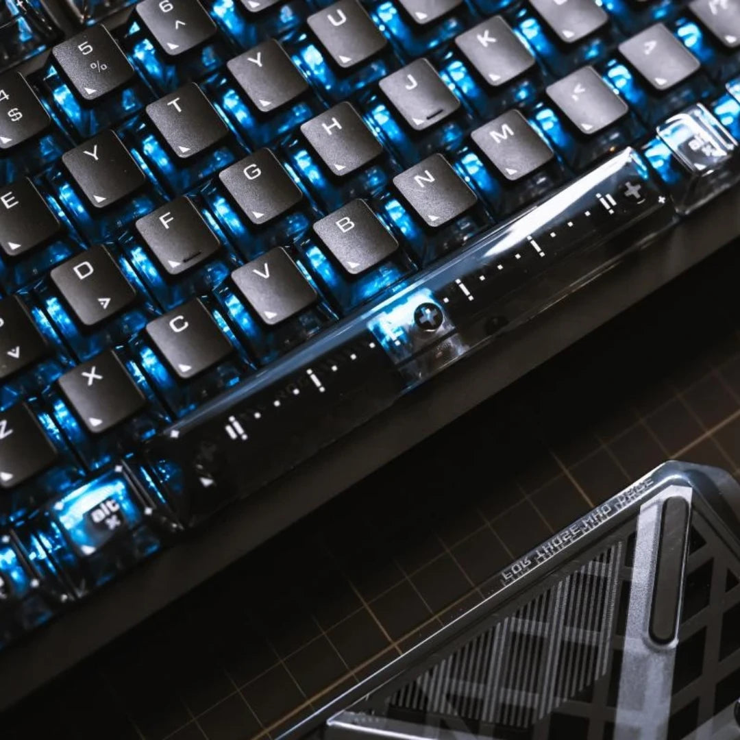 "Shadow Clear 2.0" Cherry Profile PBT+PC Hybrid Shine-Through Keycap Set (123 Keys)
