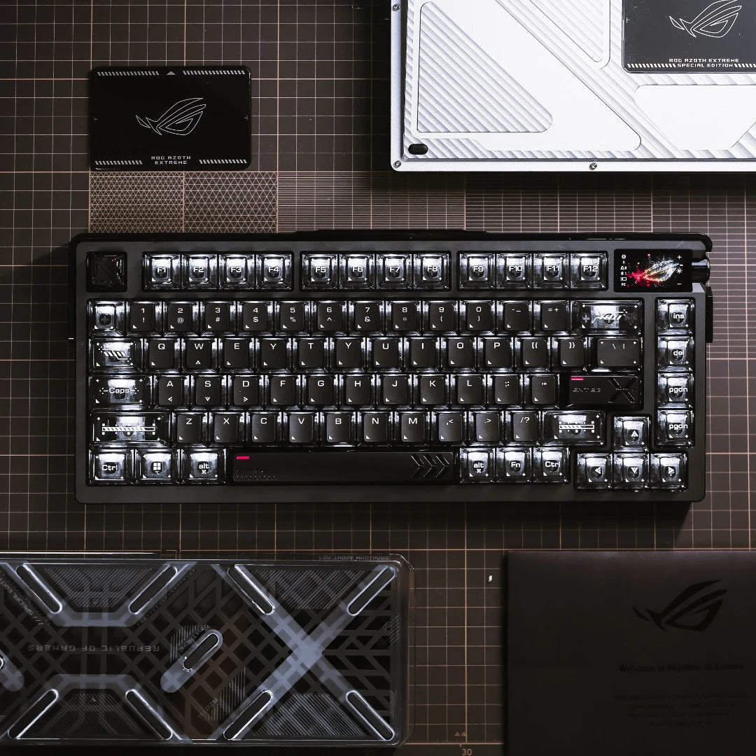 "Shadow Clear 2.0" Cherry Profile PBT+PC Hybrid Shine-Through Keycap Set (123 Keys)