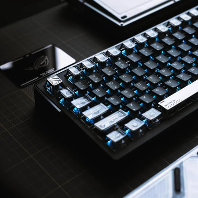 "Shadow Clear 2.0" Cherry Profile PBT+PC Hybrid Shine-Through Keycap Set (123 Keys)