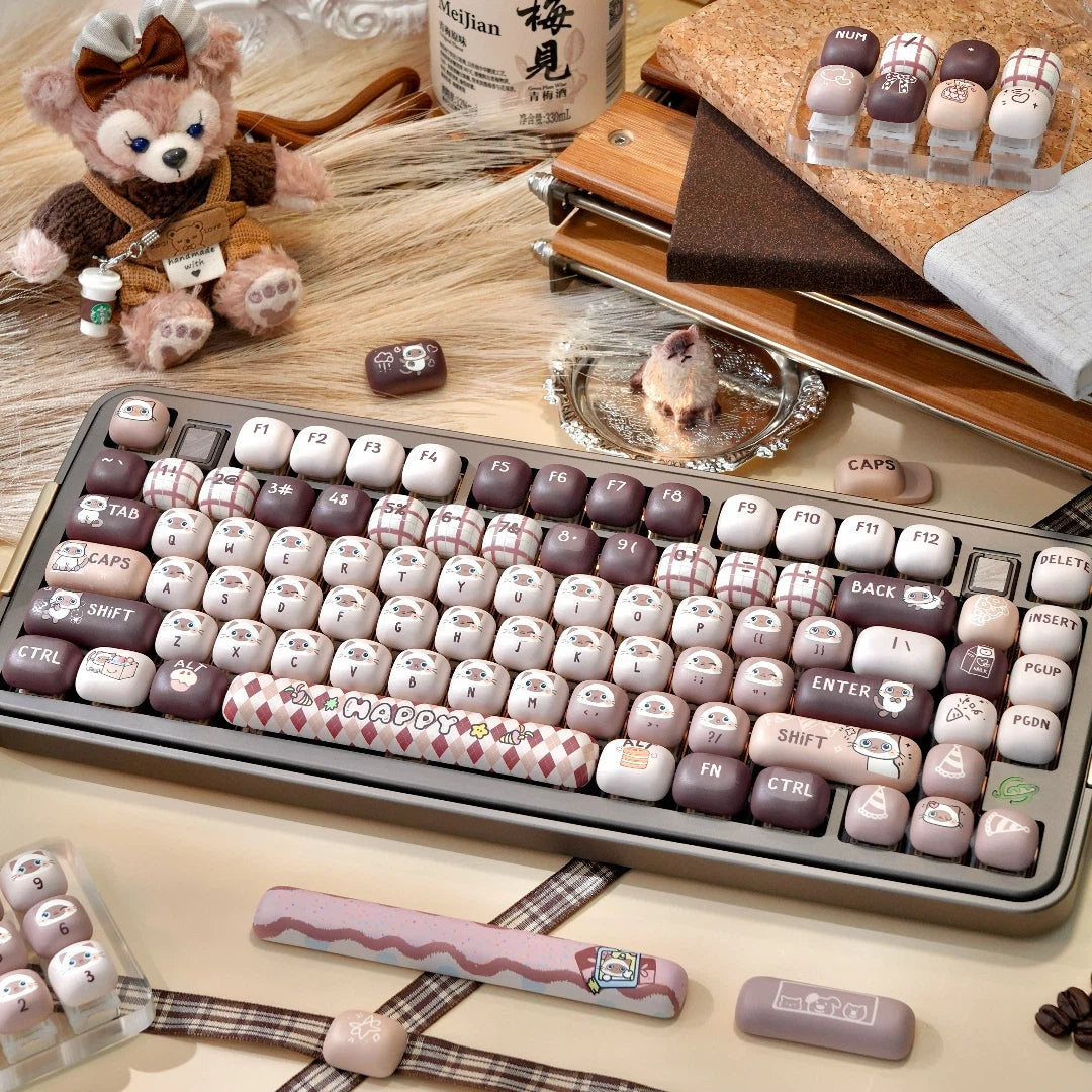 "Siamese Cafe" MOG Profile PBT Keycap Set