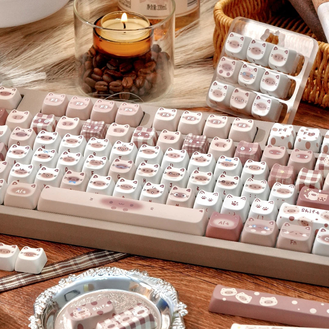 "Siamese Cocoa" MAO Profile PBT Keycap Set (140 Keys)
