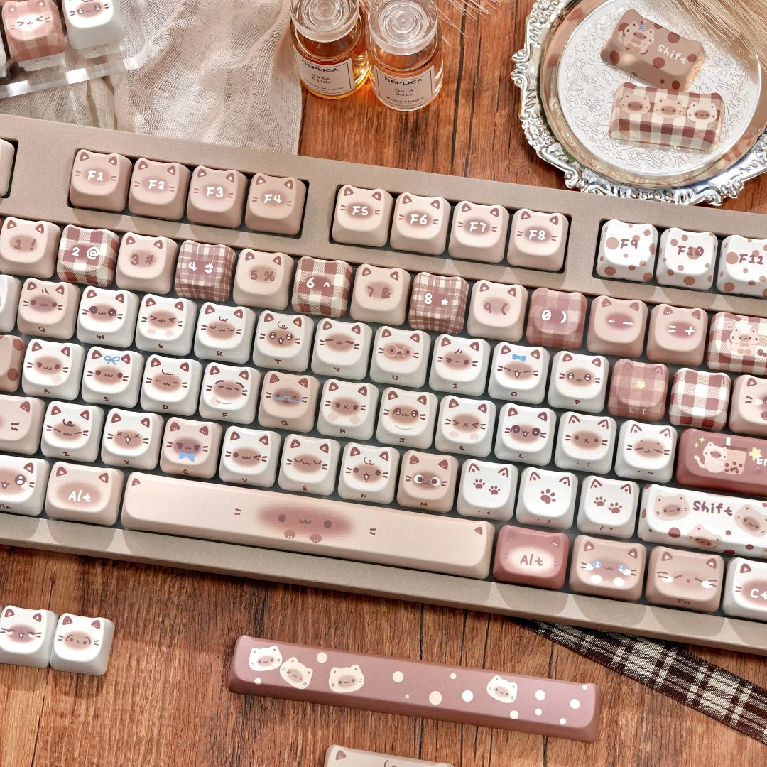 "Siamese Cocoa" MAO Profile PBT Keycap Set (140 Keys)