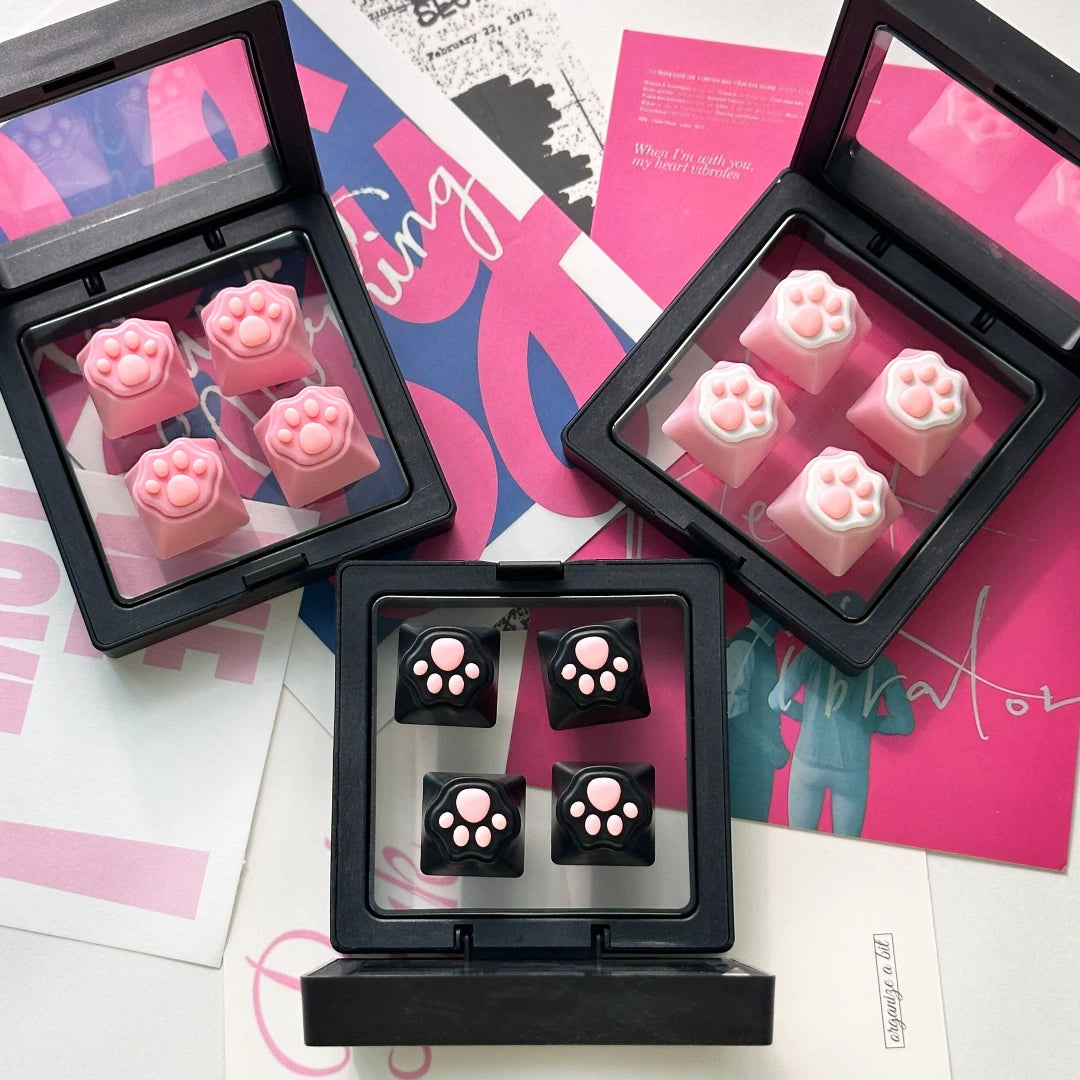 "Squishy Cat Paw" Silicone 1u Artisan Keycap