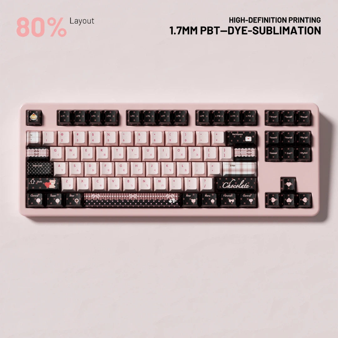 "Sweet Chocolate" Cherry Profile PBT Keycap Set