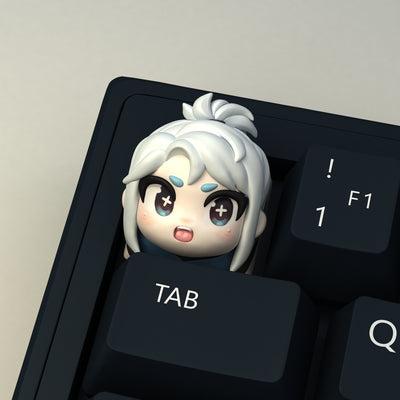 Tactical Hero Chibi 3D Resin Artisan Keycap (1u / Baked Enamel)