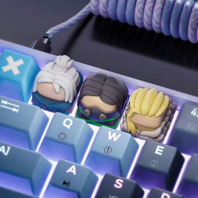 Tactical Hero Chibi 3D Resin Artisan Keycap (1u / Baked Enamel)