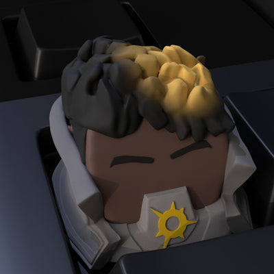 Tactical Hero Chibi 3D Resin Artisan Keycap (1u / Baked Enamel)