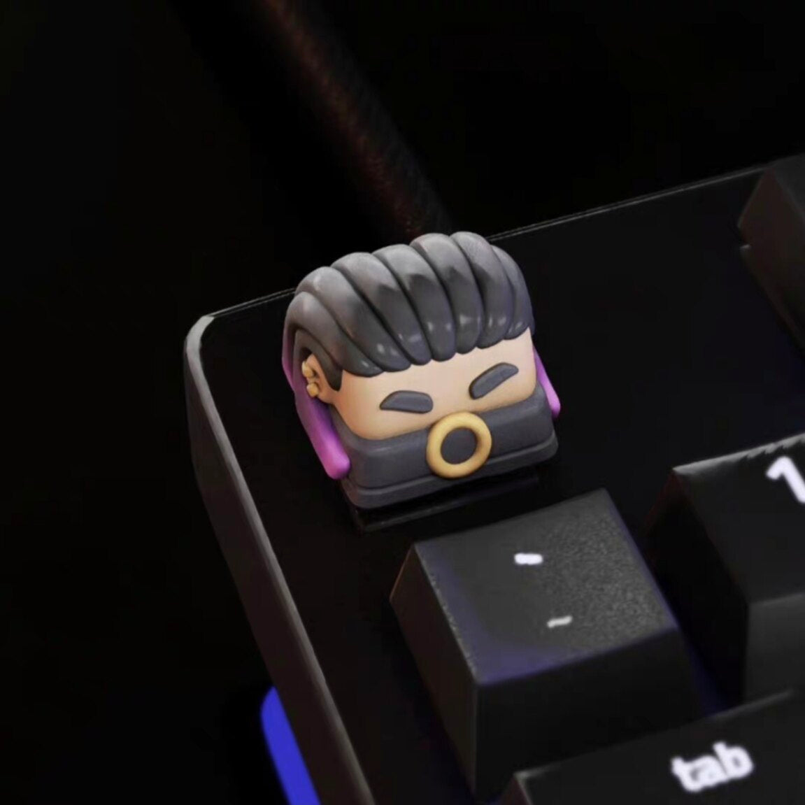 Tactical Hero Chibi 3D Resin Artisan Keycap (1u / Baked Enamel)
