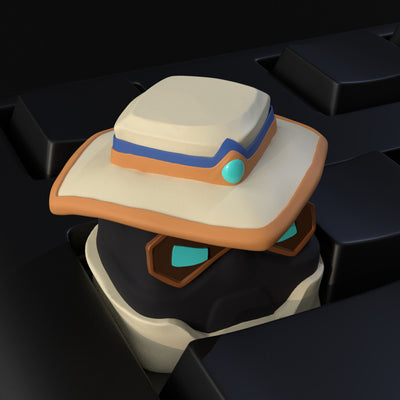 Tactical Hero Chibi 3D Resin Artisan Keycap (1u / Baked Enamel)
