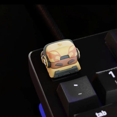 Tactical Hero Chibi 3D Resin Artisan Keycap (1u / Baked Enamel)
