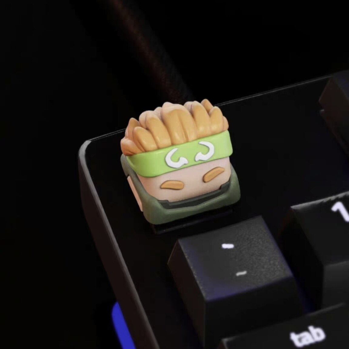 Tactical Hero Chibi 3D Resin Artisan Keycap (1u / Baked Enamel)