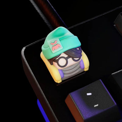 Tactical Hero Chibi 3D Resin Artisan Keycap (1u / Baked Enamel)