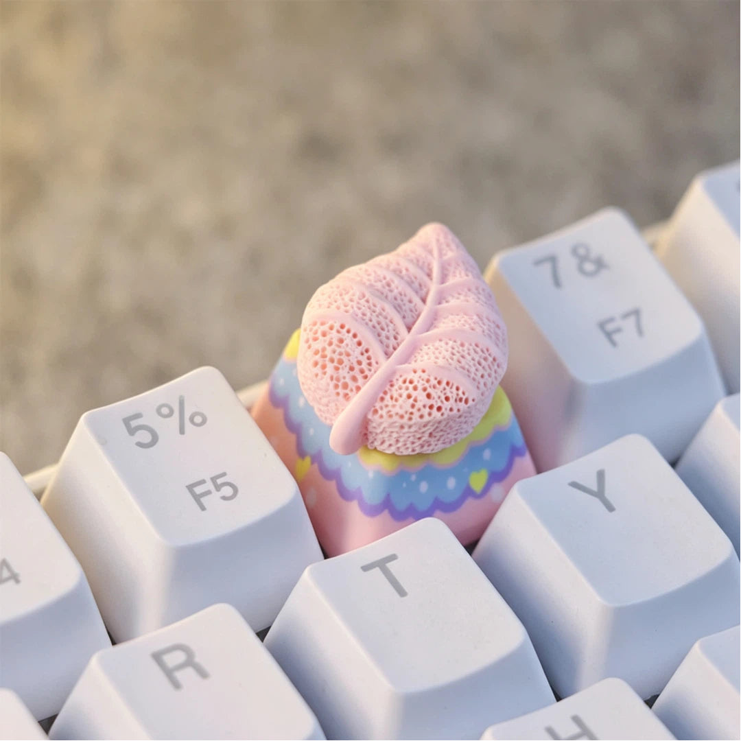 "Textured Leaf" 3D Artisan 1u Keycap