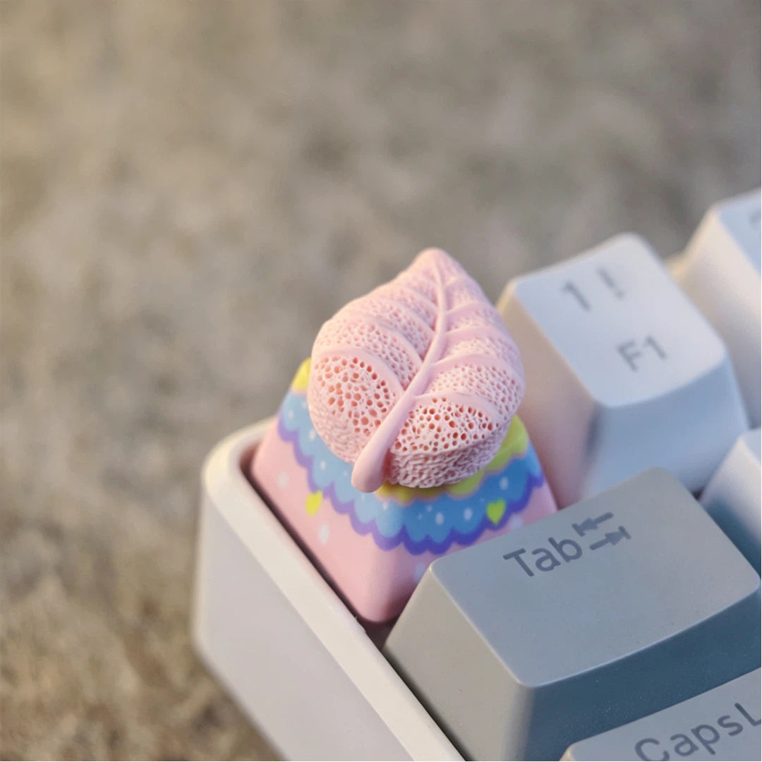 "Textured Leaf" 3D Artisan 1u Keycap