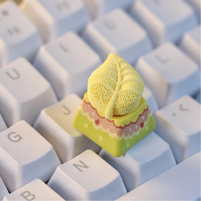 "Textured Leaf" 3D Artisan 1u Keycap