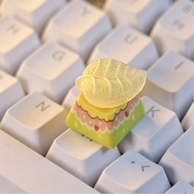 "Textured Leaf" 3D Artisan 1u Keycap