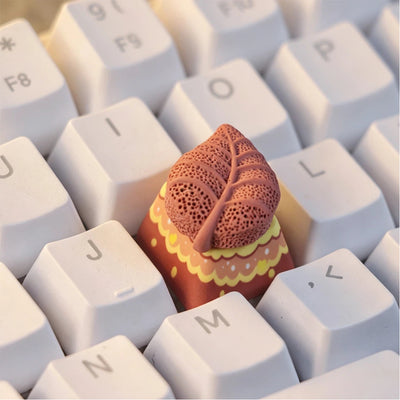 "Textured Leaf" 3D Artisan 1u Keycap