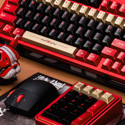 "Thorns & Crimson" Metallic Lacquer PBT Keycap Set (Cherry Profile / 144 Keys / Mintcaps)