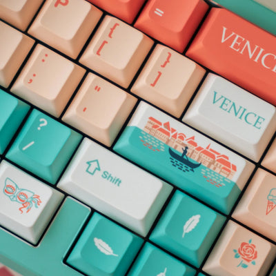 "Venice" Cherry Profile Five-Sided Dye-Sub PBT Keycap Set (145 Keys)