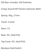 Ultra Gold Switch – Real Gold-Plated Edition