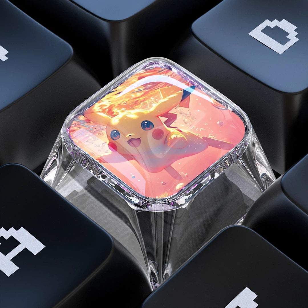 Pikachu 1U Epoxy Resin Artisan Keycap
