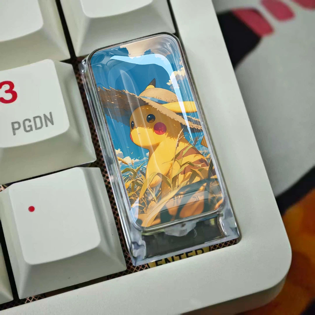 Pikachu 2U Epoxy Resin Artisan Keycap