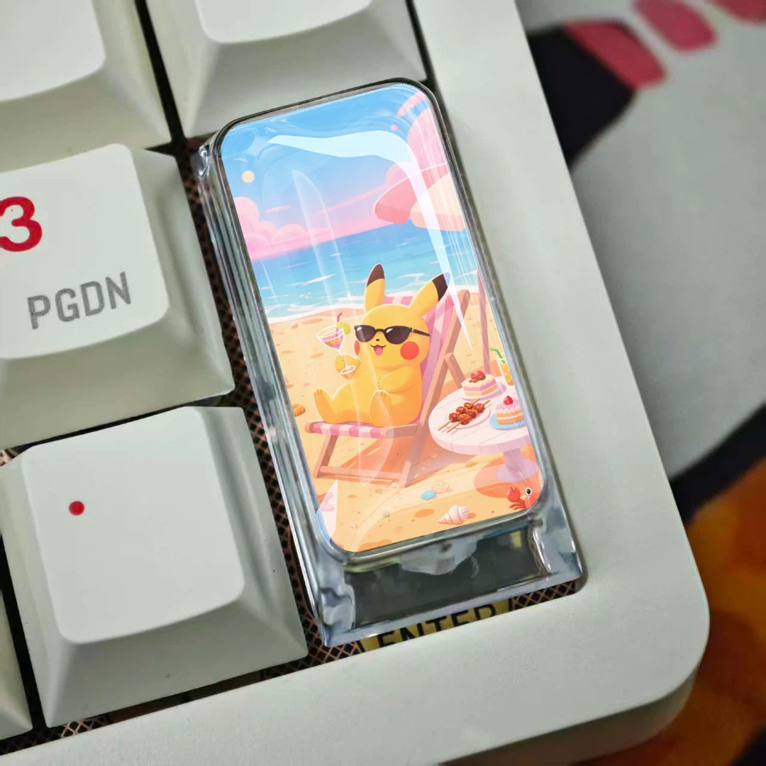 Pikachu 2U Epoxy Resin Artisan Keycap