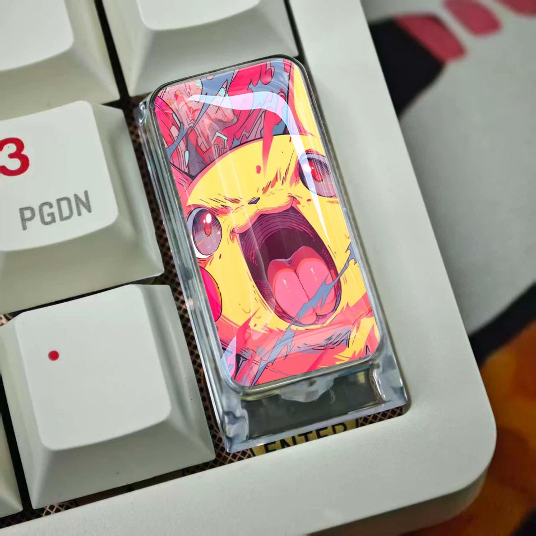 Pikachu 2U Epoxy Resin Artisan Keycap