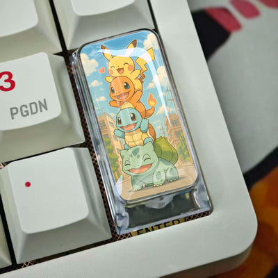 Pikachu 2U Epoxy Resin Artisan Keycap